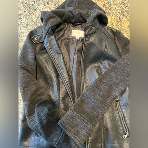 Xhilaration Jacket - half faux leather and half cloth